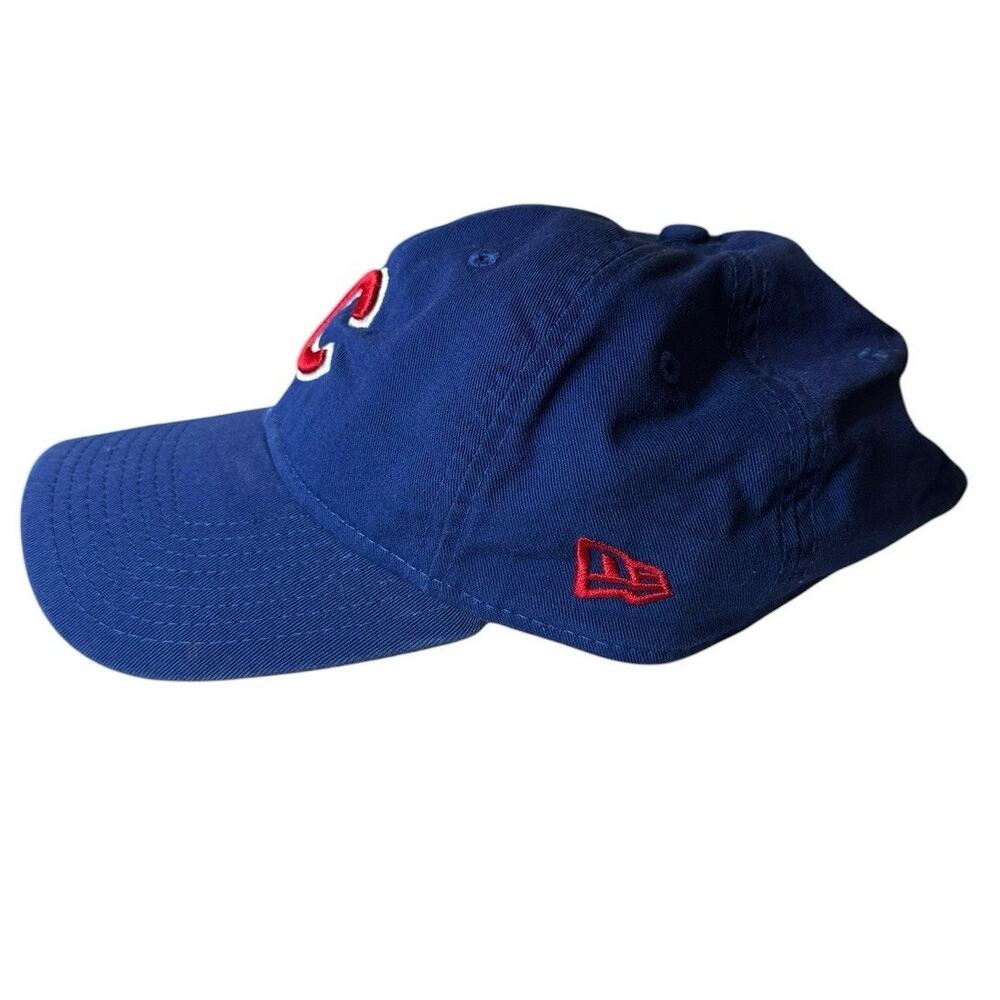 Chicago Cubs Hat Cap Strap Back MLB Baseball Blue Red Unisex One Size New Era - Picture 11 of 11